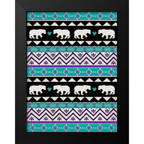 Lodge Surface Pattern_V1 9 Black Modern Wood Framed Art Print by LightBoxJournal