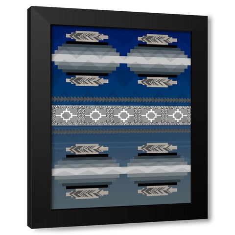 Aztec Seasons A3 Black Modern Wood Framed Art Print by LightBoxJournal