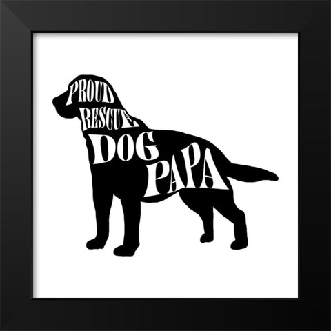 Rescue Dog 3 Black Modern Wood Framed Art Print by LightBoxJournal