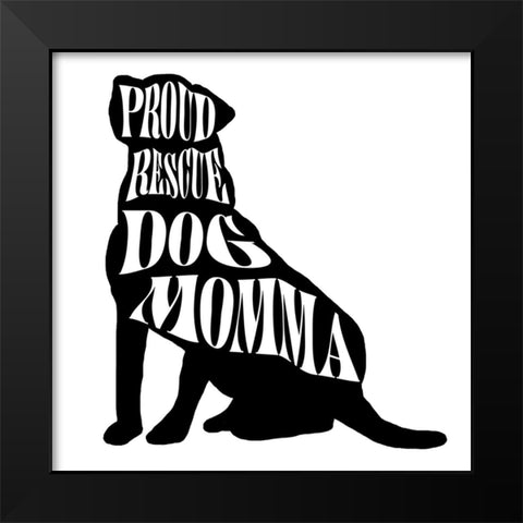 Rescue Dog 4 Black Modern Wood Framed Art Print by LightBoxJournal