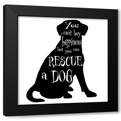 Rescue Dog 6 Black Modern Wood Framed Art Print by LightBoxJournal