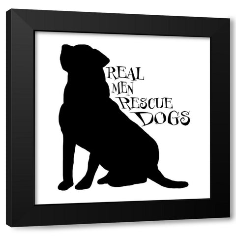 Rescue Dog 8 Black Modern Wood Framed Art Print with Double Matting by LightBoxJournal