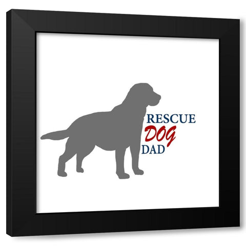 Rescue Dog 10 Black Modern Wood Framed Art Print with Double Matting by LightBoxJournal