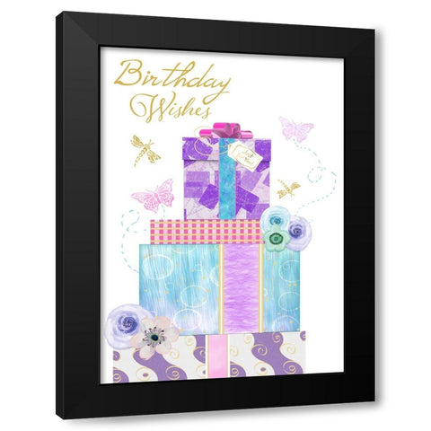 Card Design 2_B Black Modern Wood Framed Art Print by LightBoxJournal