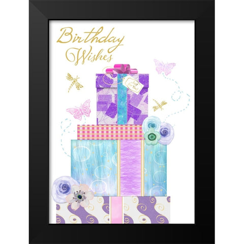 Card Design 2_B Black Modern Wood Framed Art Print by LightBoxJournal