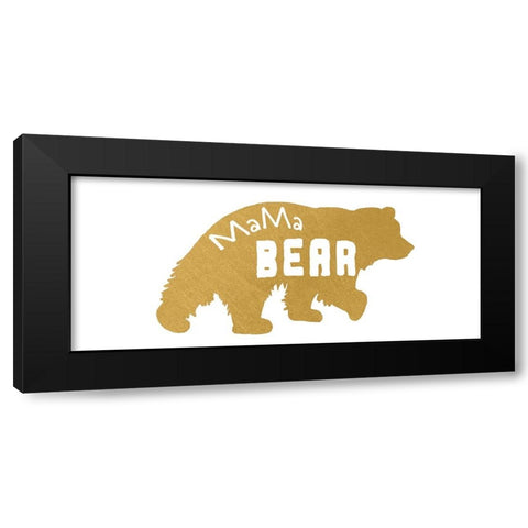 Mama Bear Gold 1 Black Modern Wood Framed Art Print with Double Matting by LightBoxJournal