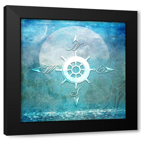 Sailor Away_Compass Black Modern Wood Framed Art Print by LightBoxJournal