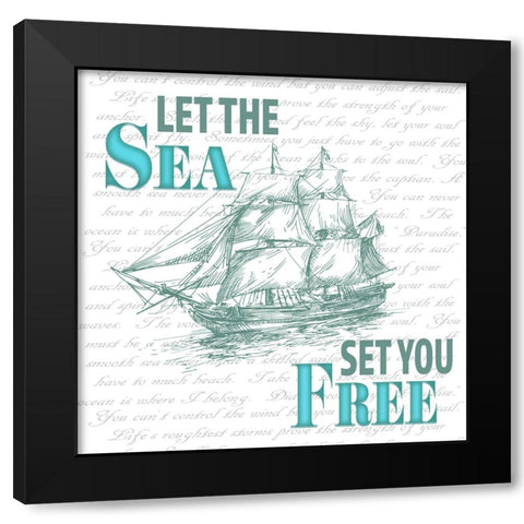 Sailor Away_Sign 1 Black Modern Wood Framed Art Print by LightBoxJournal