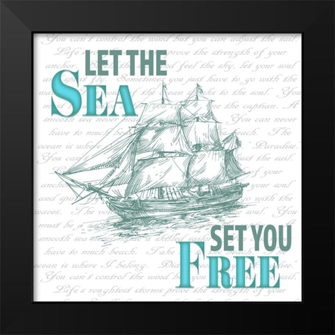 Sailor Away_Sign 1 Black Modern Wood Framed Art Print by LightBoxJournal