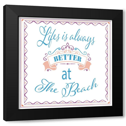 Sea Creatures_Sign 2 Black Modern Wood Framed Art Print with Double Matting by LightBoxJournal