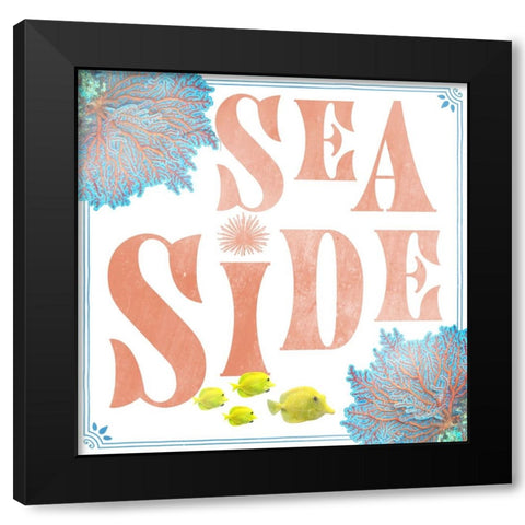 Sea Creatures_Sign 3 Black Modern Wood Framed Art Print with Double Matting by LightBoxJournal