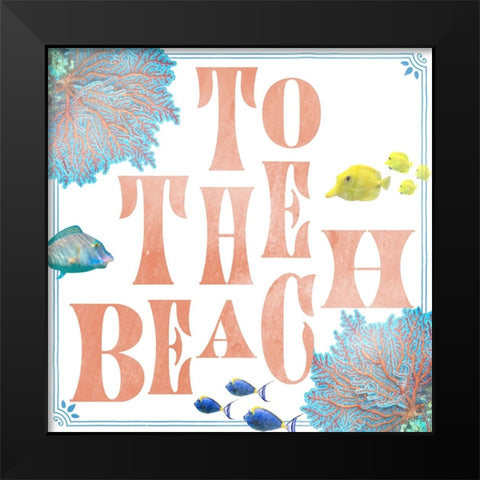 Sea Creatures_Sign 4 Black Modern Wood Framed Art Print by LightBoxJournal