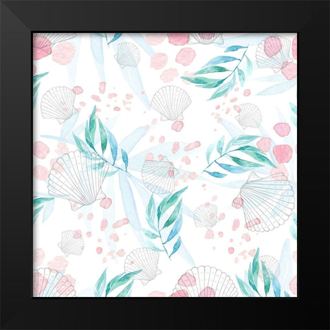 Sea Side BoHo Repeat 1 Black Modern Wood Framed Art Print by LightBoxJournal
