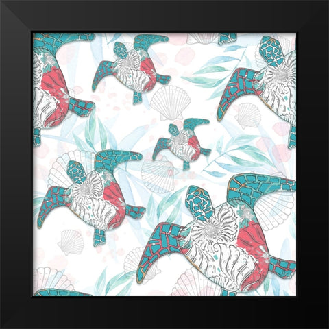 Sea Side BoHo Wrap Around 1 Black Modern Wood Framed Art Print by LightBoxJournal