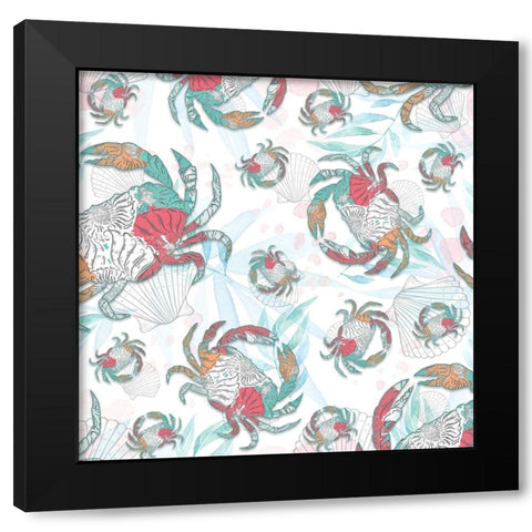 Sea Side BoHo Wrap Around 3 Black Modern Wood Framed Art Print with Double Matting by LightBoxJournal
