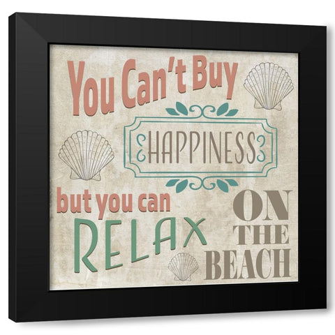 Sea Side BoHo_Sign 2 Black Modern Wood Framed Art Print by LightBoxJournal