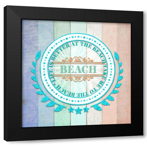 Sea Side Gypsy V4_Sign 1 Black Modern Wood Framed Art Print with Double Matting by LightBoxJournal