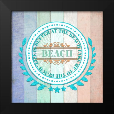 Sea Side Gypsy V4_Sign 1 Black Modern Wood Framed Art Print by LightBoxJournal