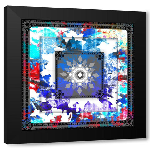 Bandanna C10 Black Modern Wood Framed Art Print by LightBoxJournal