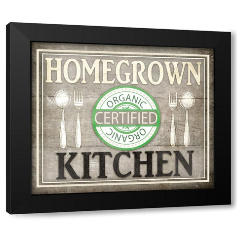Home Grown Kitchen Black Modern Wood Framed Art Print with Double Matting by LightBoxJournal