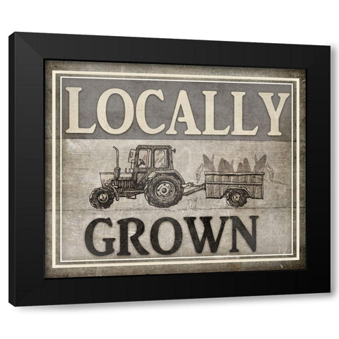 Locally Grown_TRACTOR Black Modern Wood Framed Art Print by LightBoxJournal