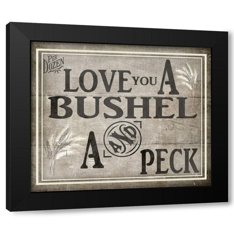 Love You BK Black Modern Wood Framed Art Print by LightBoxJournal