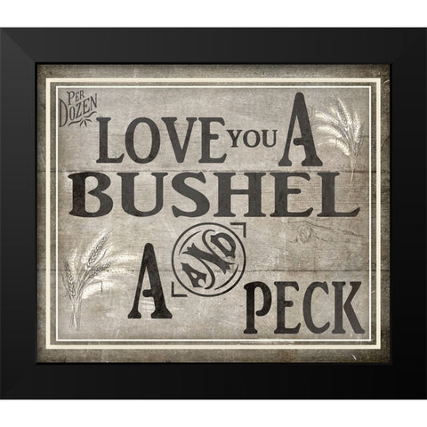 Love You BK Black Modern Wood Framed Art Print by LightBoxJournal