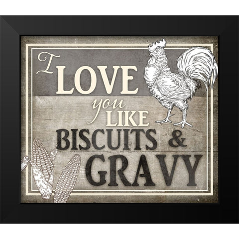 Vintage Farm Sign - Local Farmer - Love You Black Modern Wood Framed Art Print by LightBoxJournal