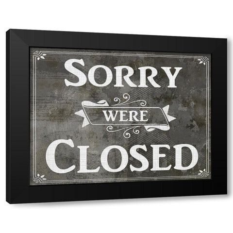 Farm Sign_Closed Black Modern Wood Framed Art Print with Double Matting by LightBoxJournal