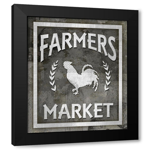 Farm Sign_Farmers Market 1 Black Modern Wood Framed Art Print with Double Matting by LightBoxJournal