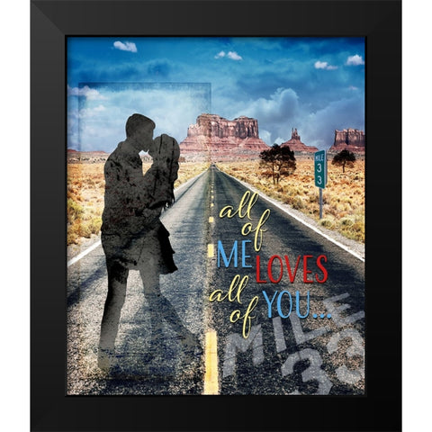 LoveSigns_V4 Black Modern Wood Framed Art Print by LightBoxJournal