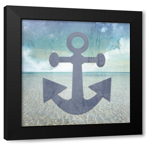 Signs_Anchor Black Modern Wood Framed Art Print by LightBoxJournal