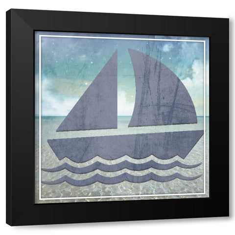 Signs_Boating_V1 Black Modern Wood Framed Art Print by LightBoxJournal