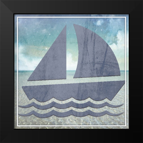 Signs_Boating_V1 Black Modern Wood Framed Art Print by LightBoxJournal