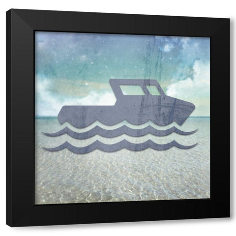 Signs_Boating1 Black Modern Wood Framed Art Print by LightBoxJournal
