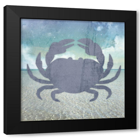 Signs_Crab Black Modern Wood Framed Art Print by LightBoxJournal