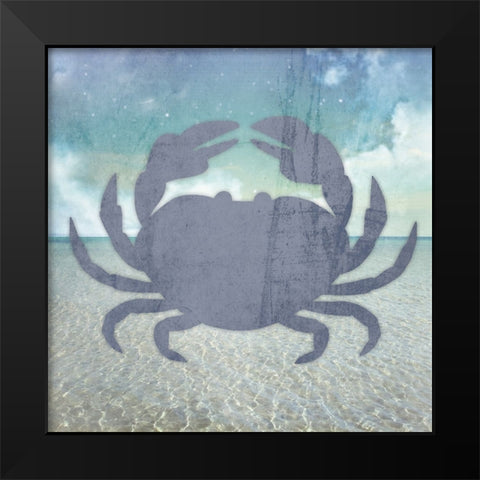 Signs_Crab Black Modern Wood Framed Art Print by LightBoxJournal
