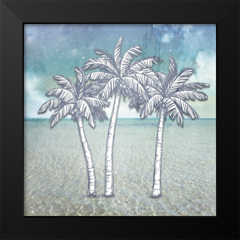 Signs_PalmTrees Black Modern Wood Framed Art Print by LightBoxJournal