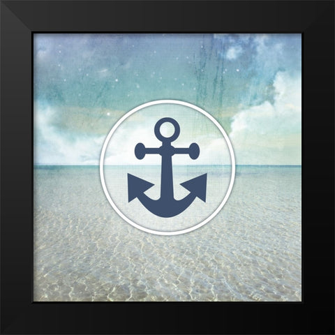 Signs_SeaLife_Anchor Black Modern Wood Framed Art Print by LightBoxJournal
