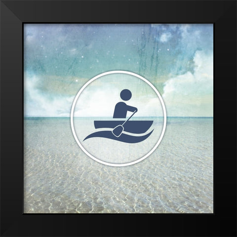 Signs_SeaLife_Boater3 Black Modern Wood Framed Art Print by LightBoxJournal
