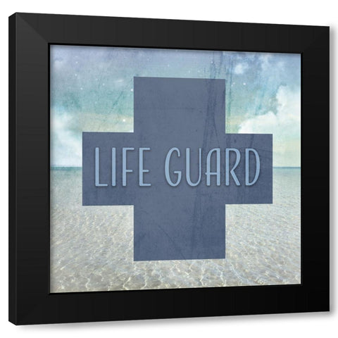 Signs_SeaLife_LifeGuard4 Black Modern Wood Framed Art Print by LightBoxJournal