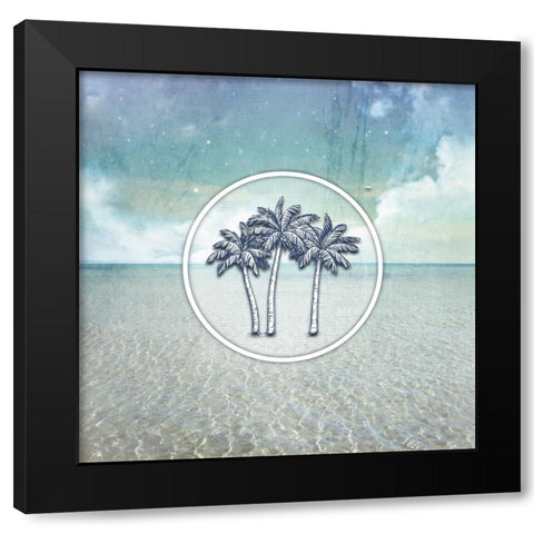 Signs_SeaLife_Palmtrees Black Modern Wood Framed Art Print with Double Matting by LightBoxJournal
