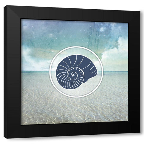 Signs_SeaLife_SeaShell Black Modern Wood Framed Art Print by LightBoxJournal