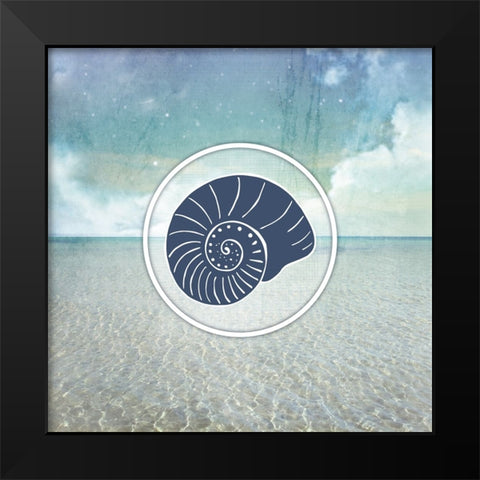 Signs_SeaLife_SeaShell Black Modern Wood Framed Art Print by LightBoxJournal