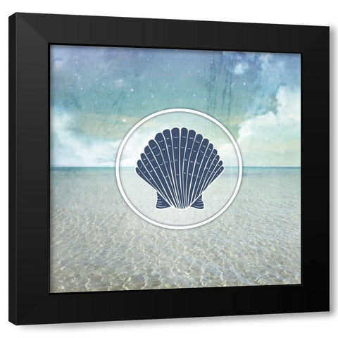 Signs_SeaLife_SeaShell2 Black Modern Wood Framed Art Print by LightBoxJournal