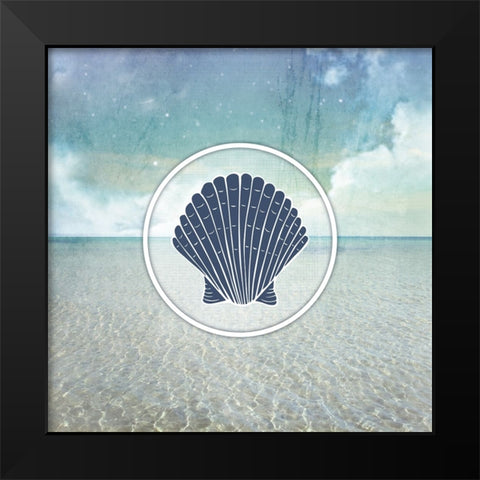 Signs_SeaLife_SeaShell2 Black Modern Wood Framed Art Print by LightBoxJournal