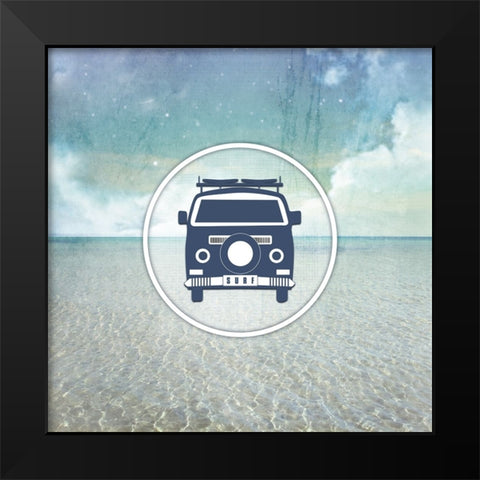 Signs_SeaLife_SurfBus Black Modern Wood Framed Art Print by LightBoxJournal