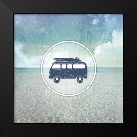 Signs_SeaLife_SurfBus2 Black Modern Wood Framed Art Print by LightBoxJournal
