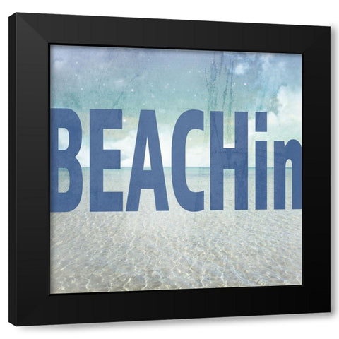 Signs_SeaLife_Typography_BeachIn Black Modern Wood Framed Art Print with Double Matting by LightBoxJournal