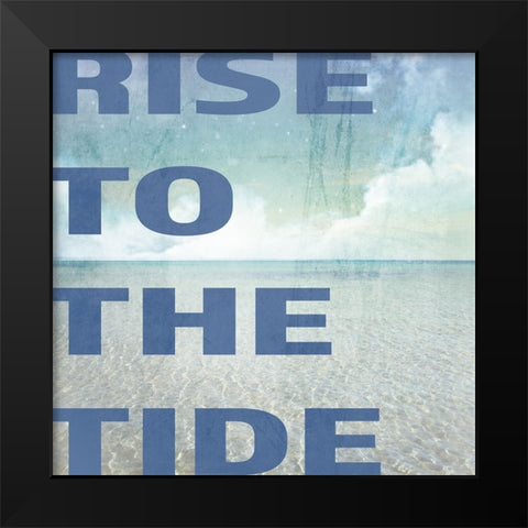 Signs_SeaLife_Typography Black Modern Wood Framed Art Print by LightBoxJournal